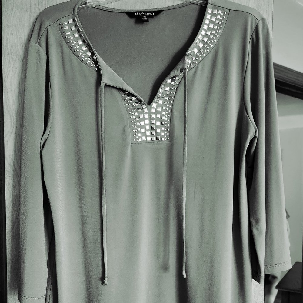 Olive green tunic top